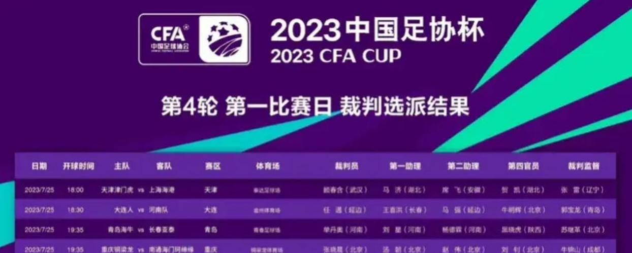 中国足协杯2023赛程决赛时间