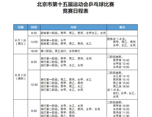 世乒赛日程安排，2021世乒赛具体安排 (图1)