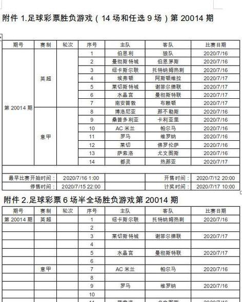 7月6号足球赛事,足彩赛程时间表 (图1)