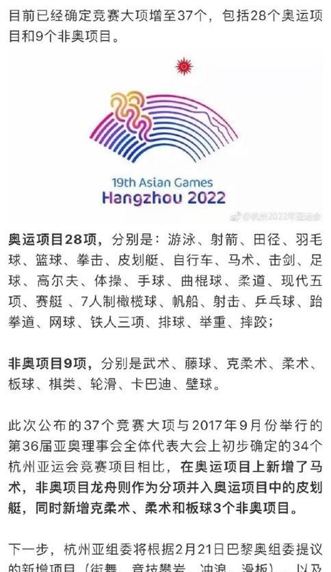 2022年杭州亚运会的比赛项目都在杭州举行对吗 (图1)