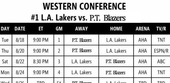 NBA西部总决赛湖人对决金赛程表 (图4)