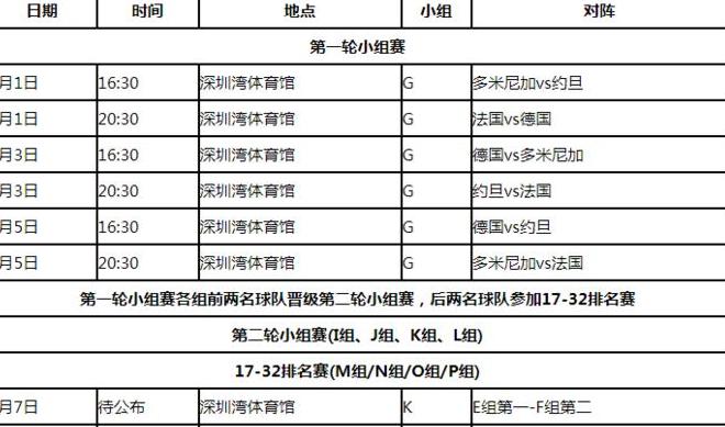中国男篮热身赛赛程表播出时间2023 (图2)