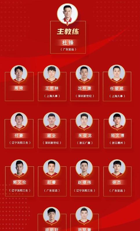 2022最新男篮国家队12人名单,中国男篮名单 (图2)