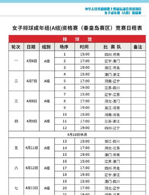 女排比赛时间表,2023女排全部赛程表