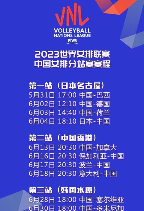 2023年女排世联赛赛程,中国女排联赛最新消息 (图2)