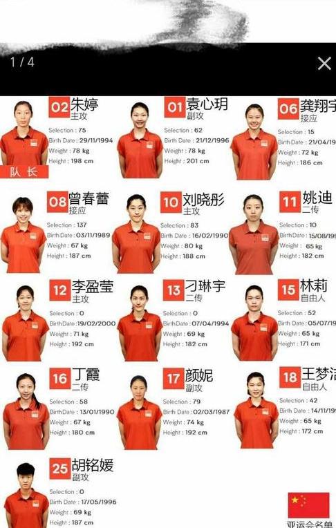中国女排照片和姓名及其球衣号 (图2)