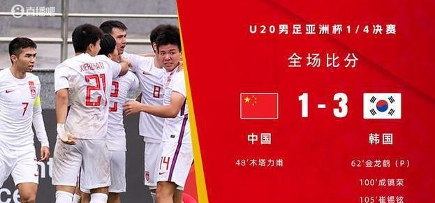 亚洲杯男足u20中国对韩国比赛结果 (图1)